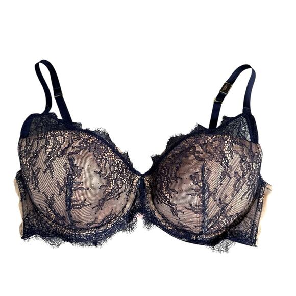 Victoria's Secret Blue Lace Push Up Bra NEW Size 38D - Picture 2 of 6